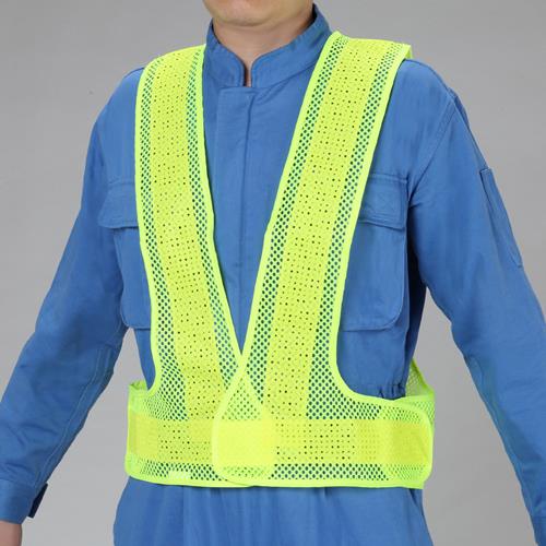 エスコ 安全ベスト(黄/黄・軽量タイプ) EA983R-504 ESCO