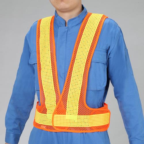 エスコ 安全ベスト(オレンジ/黄・軽量タイプ) EA983R-507 ESCO