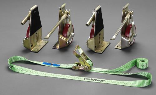 エスコ 2000kg リフティングローラーセット(荷締機付) EA986D ESCO