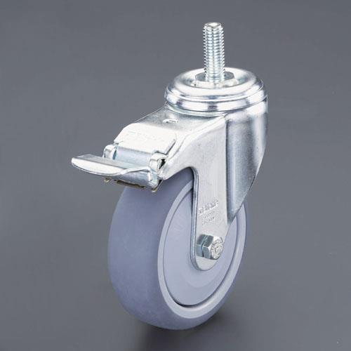 エスコ 100mm/M12 キャスター(自在・ネジ・ブレーキ付) EA986GQ-13 ESCO