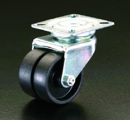 エスコ 50mm キャスター(自在金具・ツインホイール) EA986GR-50 ESCO