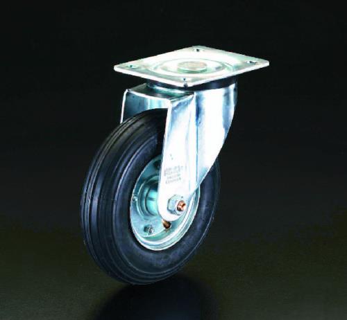 エスコ 200mm キャスター(自在金具・空気入車輪) EA986HH-200 ESCO