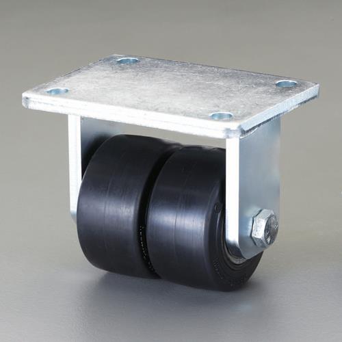 エスコ 125mm キャスター(固定金具・ツインホイール) EA986JW-125 ESCO