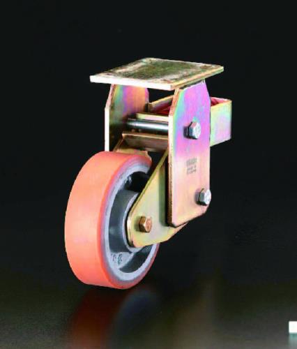 エスコ 200mm キャスター(固定金具・スプリング付) EA986KL-200 ESCO