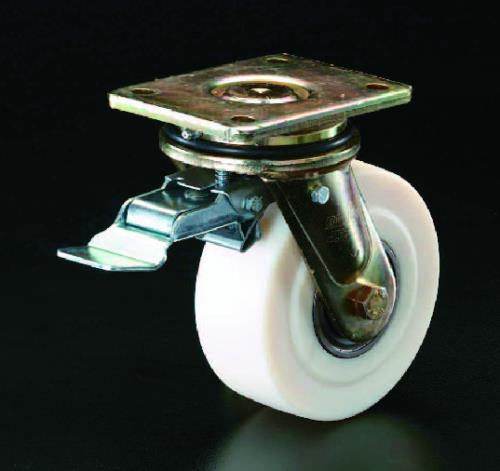 エスコ 125mm キャスター(自在金具・前輪ブレーキ付) EA986KY-1 ESCO