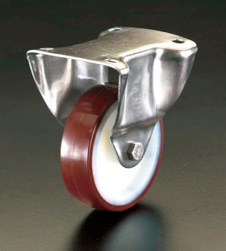 エスコ 100mm キャスター(固定金具・ステンレス製) EA986LG-100 ESCO