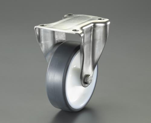 エスコ 150mm キャスター(固定金具・ステンレス製) EA986LG-150A ESCO