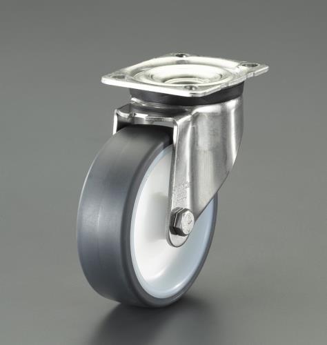 エスコ 150mm キャスター(自在金具・ステンレス製) EA986LH-150A ESCO