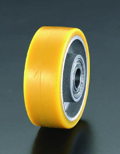 エスコ 80x30mm 車輪(ポリウレタンタイヤ・アルミリム・ベアリング) EA986MP-80 ESCO
