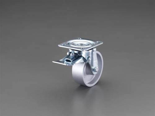 エスコ 100mm キャスター(自在・前ブレーキ・スティール車輪) EA986NA-12 ESCO