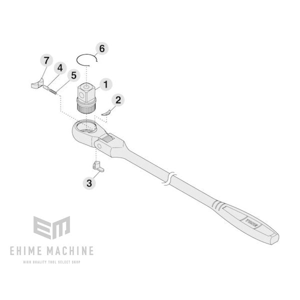 TONE ラチェットハンドル用リペアキット 適合機種RH3FCH、RH3FCHS (RK-RH3FCH)(4953488311532) トネ
