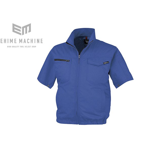 ジーベック 空調服 高密度TC制電リップ組織 空調服制電半袖ブルゾン M ネイビーブルー XE98013-16-M XEBEC 熱中症対策 作業服 夏 クール 屋外 冷却