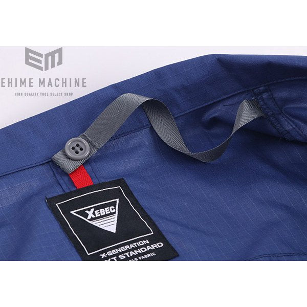 ジーベック 空調服 高密度TC制電リップ組織 空調服制電半袖ブルゾン LL ネイビーブルー XE98013-16-LL XEBEC 熱中症対策 作業服 夏 クール 屋外 冷却