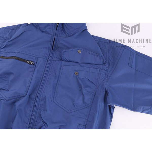 ジーベック 空調服 高密度TC制電リップ組織 空調服制電半袖ブルゾン S ネイビーブルー XE98013-16-S XEBEC 熱中症対策 作業服 夏 クール 屋外 冷却