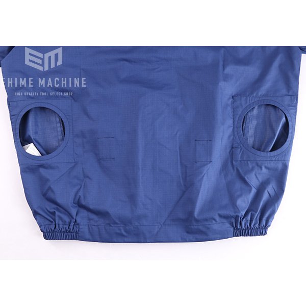 ジーベック 空調服 高密度TC制電リップ組織 空調服制電半袖ブルゾン M ネイビーブルー XE98013-16-M XEBEC 熱中症対策 作業服 夏 クール 屋外 冷却