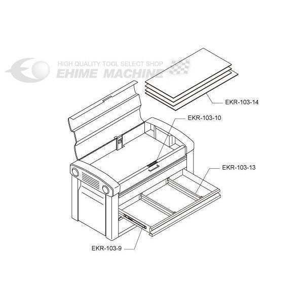 KTC EKR-103用スライドレールセット ekr-103-9【エヒメマシン】