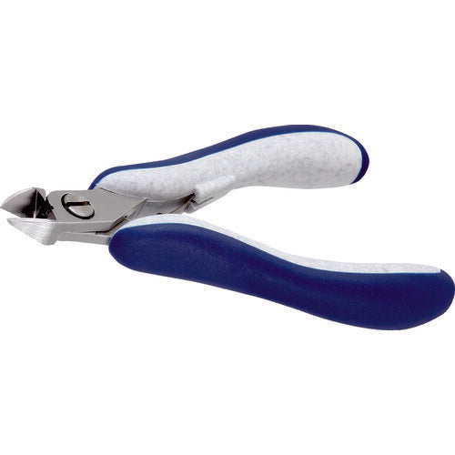 idealtek ESD精密ニッパ 長円形 セミフラッシュ刃 120mm ES5140-CR-BG-IT