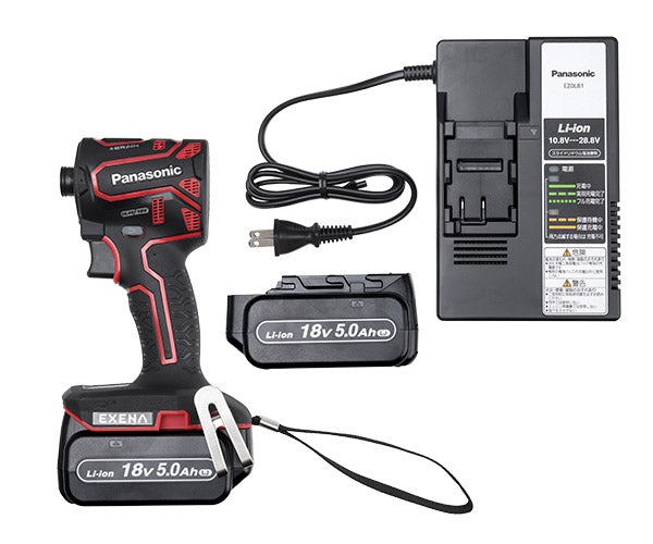 Panasonic EZ1PD1J18D-R 18V5Ah インパクトドライバー (赤) パナソニック