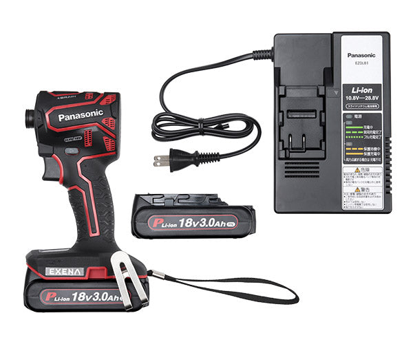 Panasonic EZ1PD1N18D-R 18V3Ah インパクトドライバー (赤) パナソニック