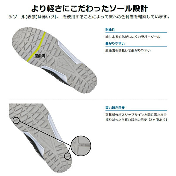 ミズノ 安全靴 F1GA190409 ブラック オールマイティ FS32L MIZUNO ALMIGHTY ワーキングシューズ おしゃれ かっこいい 作業靴 スニーカー