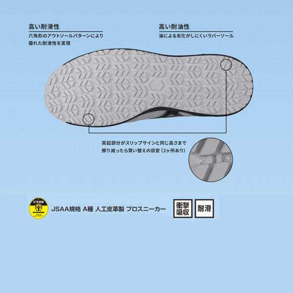 ミズノ 安全靴 F1GA210105 26cm ライトグレーxホワイト オールマイティLS II 22L ワーキング 2021年春夏 MIZUNO おしゃれ かっこいい 作業靴 スニーカー