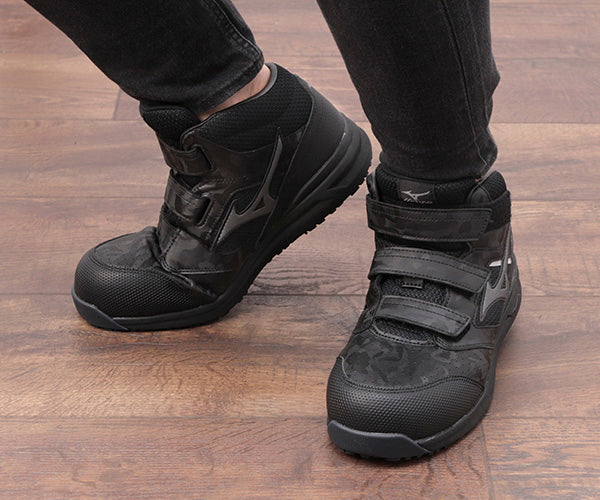 ミズノ 安全靴 F1GA220009 24.0cm ブラック×ダークシルバー オールマイティLS 21M MIZUNO おしゃれ かっこいい 作業靴 スニーカー