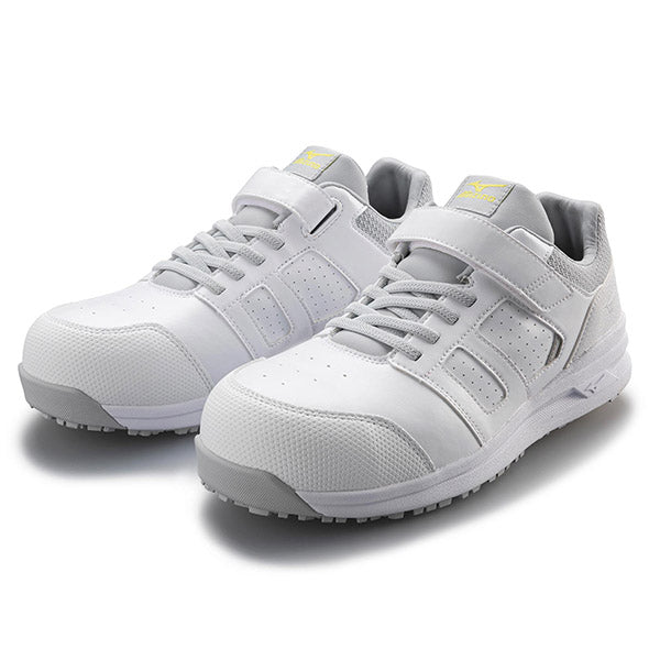 ミズノ 安全靴 F1GA220101 ホワイト×シルバー オールマイティ AS2 34L ベルトタイプ MIZUNO おしゃれ かっこいい 作業靴 スニーカー