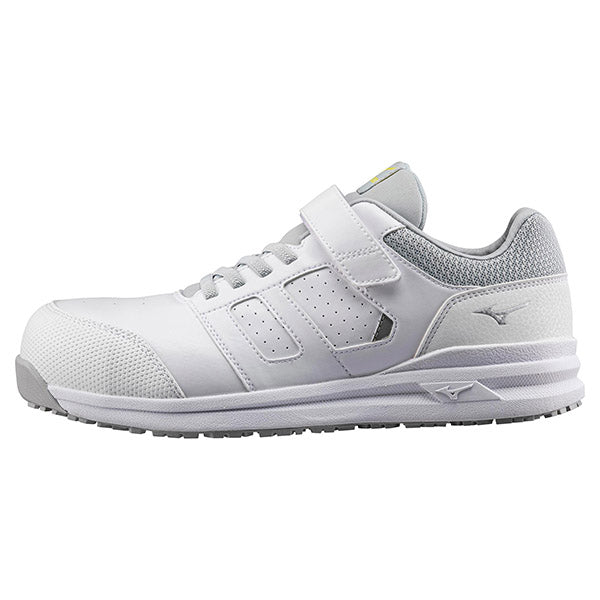 ミズノ 安全靴 F1GA220101 ホワイト×シルバー オールマイティ AS2 34L ベルトタイプ MIZUNO おしゃれ かっこいい 作業靴 スニーカー
