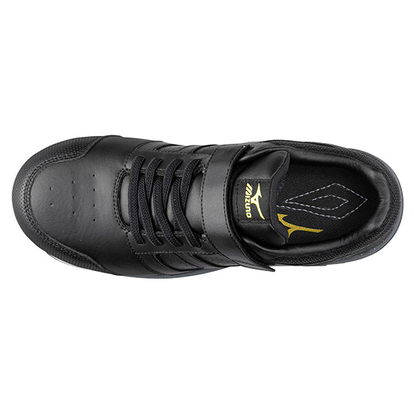 ミズノ 安全靴 F1GA220109 ブラック×ダークグレー オールマイティ AS2 34L ベルトタイプ MIZUNO おしゃれ かっこいい 作業靴 スニーカー