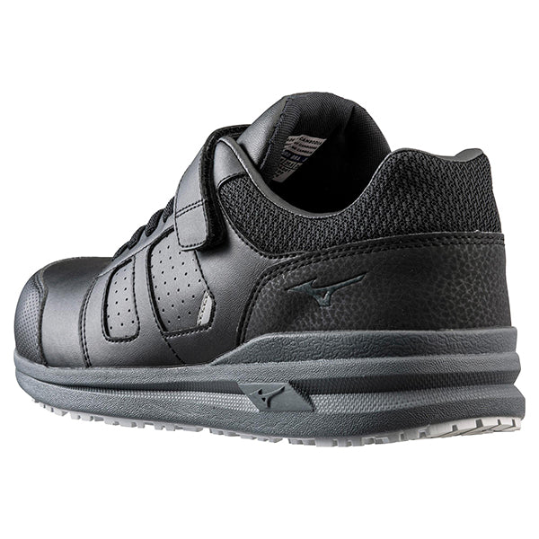 ミズノ 安全靴 F1GA220109 ブラック×ダークグレー オールマイティ AS2 34L ベルトタイプ MIZUNO おしゃれ かっこいい 作業靴 スニーカー