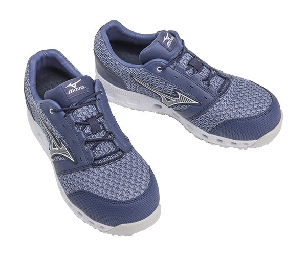 ミズノ 安全靴 オールマイティ VH11L ブルー×ホワイト F1GA220427 MIZUNO ALMIGHTY 紐タイプ おしゃれ かっこいい 作業靴 スニーカー