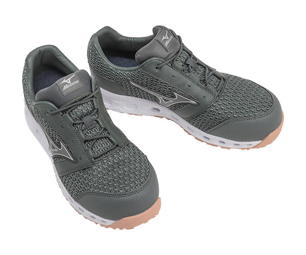 ミズノ 安全靴 オールマイティ VH11L カーキー×シルバー F1GA220436 MIZUNO ALMIGHTY 紐タイプ おしゃれ かっこいい 作業靴 スニーカー