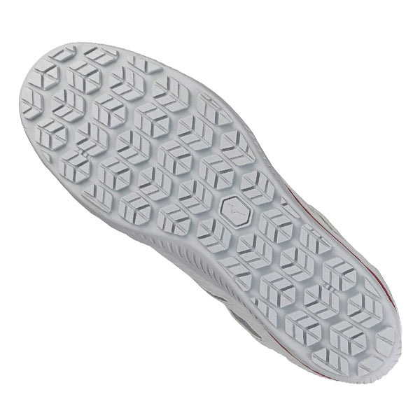 ミズノ 安全靴 オールマイティ TDII11L F1GA230001 ホワイト×レッド ワーキングシューズ MIZUNO おしゃれ かっこいい 作業靴 紐タイプ JSAA A種 プロスニーカー プロアクティブスニーカー