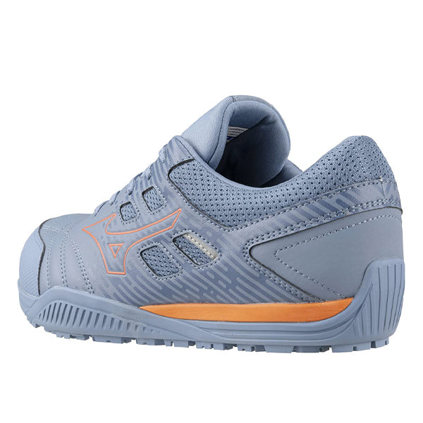 ミズノ 安全靴 オールマイティ TDII11L F1GA230027 ブルーグレー×コーラル ワーキングシューズ MIZUNO おしゃれ かっこいい 作業靴 紐タイプ JSAA A種 プロスニーカー プロアクティブスニーカー