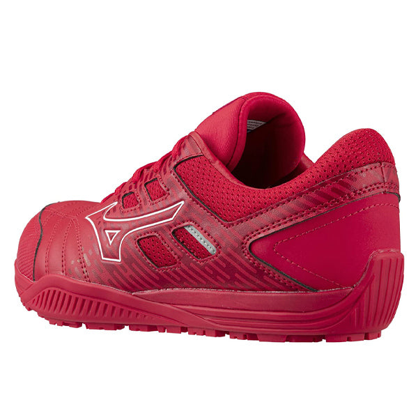 ミズノ 安全靴 オールマイティ TDII11L F1GA230062 レッド×ホワイト ワーキングシューズ MIZUNO おしゃれ かっこいい 作業靴 紐タイプ JSAA A種 プロスニーカー プロアクティブスニーカー