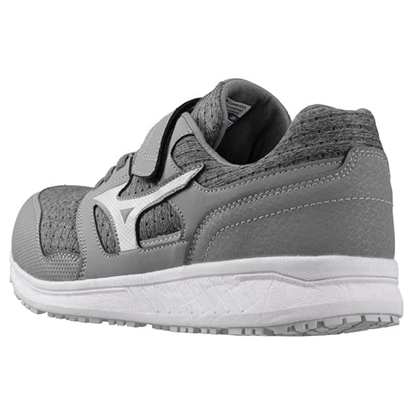 ミズノ 安全靴 オールマイティ EU33L F1GA230205 グレー×ライトグレー ワーキングシューズ MIZUNO ワークシューズ おしゃれ かっこいい 作業靴 ゴム紐&ベルトタイプ JSAA A種 プロスニーカー プロアクティブスニーカー
