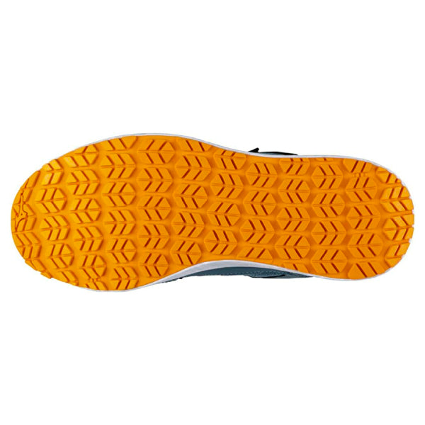 ミズノ 安全靴 オールマイティ EU33L F1GA230227 ブルー×オレンジ ワーキングシューズ MIZUNO ワークシューズ おしゃれ かっこいい 作業靴 ゴム紐&ベルトタイプ JSAA A種 プロスニーカー プロアクティブスニーカー