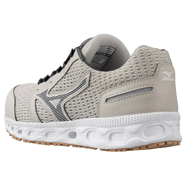 ミズノ 安全靴 オールマイティ VH51L BOA F1GA230649 ベージュ×ダークグレー ワーキングシューズ MIZUNO おしゃれ かっこいい 作業靴 boa JSAA A種 プロスニーカー プロアクティブスニーカー