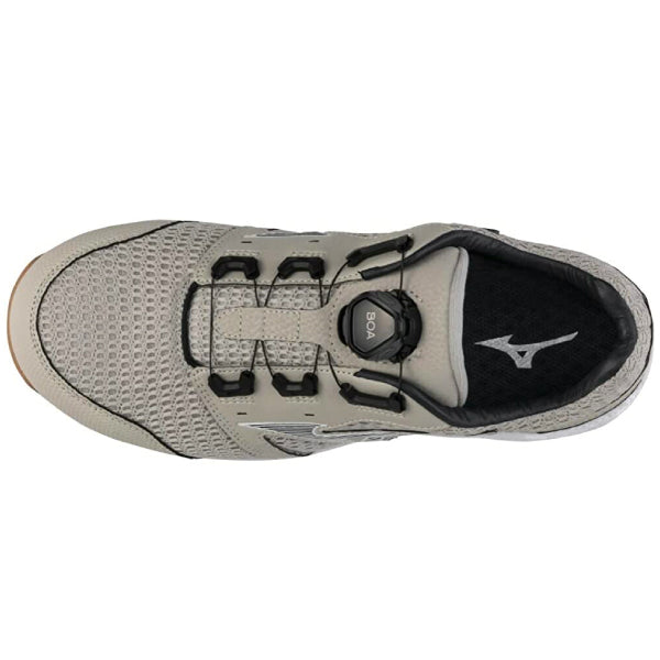 ミズノ 安全靴 オールマイティ VH51L BOA F1GA230649 ベージュ×ダークグレー ワーキングシューズ MIZUNO おしゃれ かっこいい 作業靴 boa JSAA A種 プロスニーカー プロアクティブスニーカー