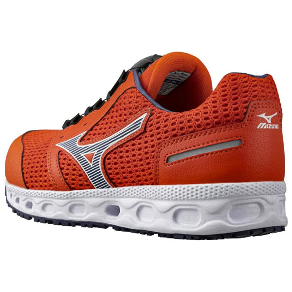 ミズノ 安全靴 オールマイティ VH51L BOA F1GA230654 オレンジ×ブルー ワーキングシューズ MIZUNO おしゃれ かっこいい 作業靴 boa JSAA A種 プロスニーカー プロアクティブスニーカー