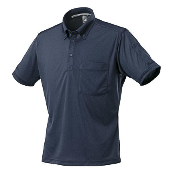 ミズノ ナビドライ ワークボタンダウンポロシャツ(半袖) F2JA218414 ネイビー MIZUNO