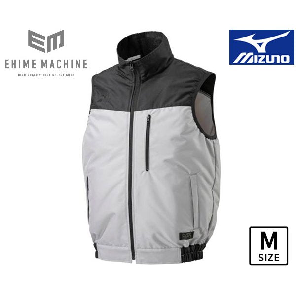 MIZUNO 空調服 F2JE019093-M エアリージャケットTOUGHベスト Mサイズ ブラック×アロイグレー (ファン・バッテリー別