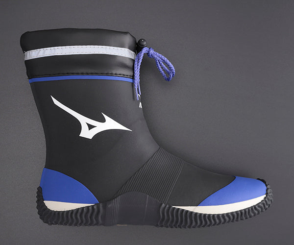 ミズノ ハーフブーツ F3JBN00109 ブラック×ブルー 25.0cm ワークブーツ 長靴 MIZUNO