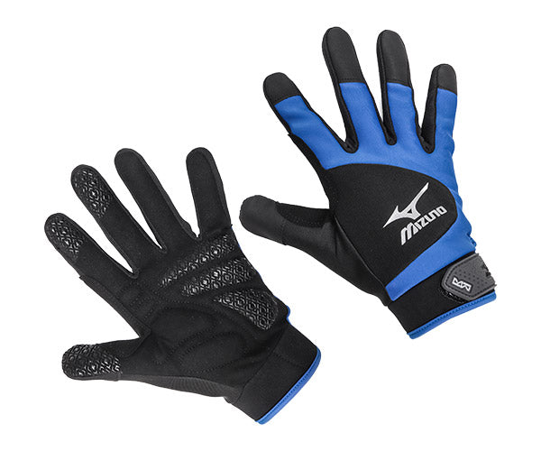ミズノ F3JGS803 09:ブラック×ブルー Lサイズ ワークグラブ マイクロファイバータイプ MIZUNO