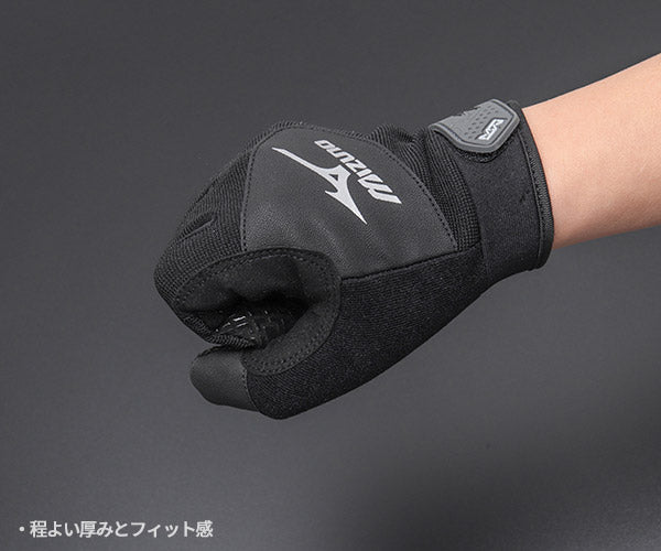ミズノ ワークグラブ シリコーンプリントタイプ Mサイズ ブラックF3JGS80509 MIZUNO