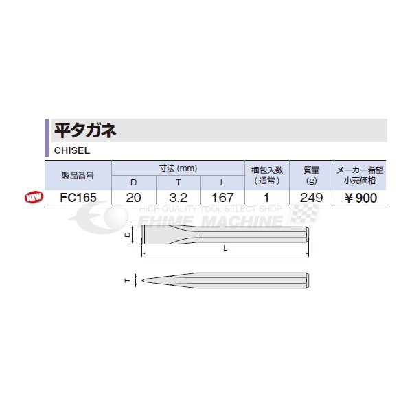 トネの平タガネの画像5