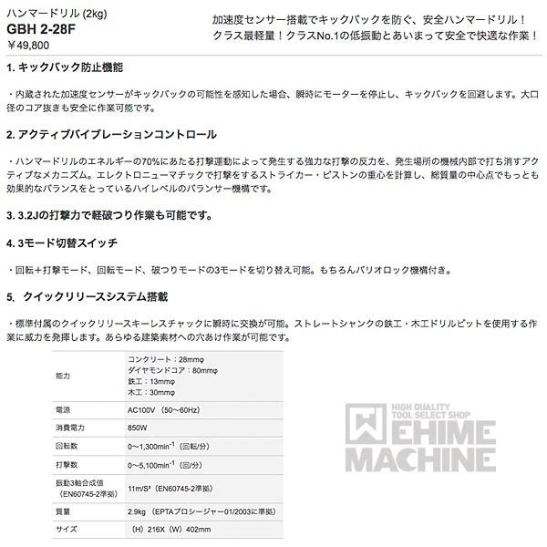 ボッシュ のハンマードリルの画像13