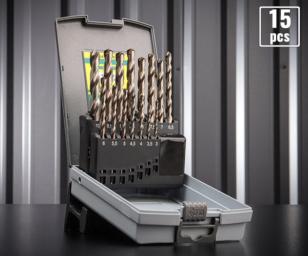 BIC TOOL 月光ドリル15本組セット GK3-10 ステンレス・アクリル板等素材を選ばない驚愕の切れ味 ビックツール GEKKOU