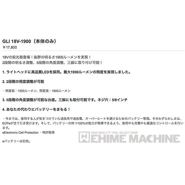 ボッシュ のバッテリー投光器本体のみの画像13