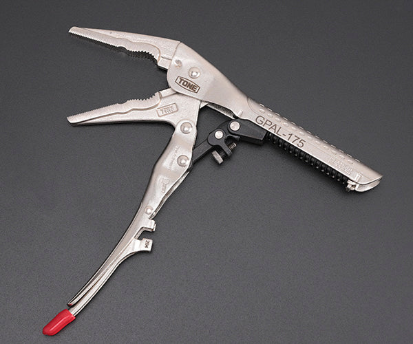 TONE オートグリッププライヤ(ロングノーズタイプ) 195mm (GPAL-175)(4953488255300) トネ